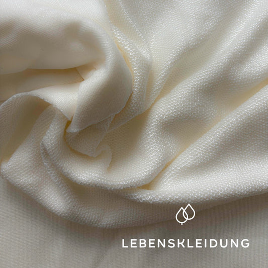 Re-Life Sweat Stoff Lyocell - Seacell Blend - Beige – Detailansicht