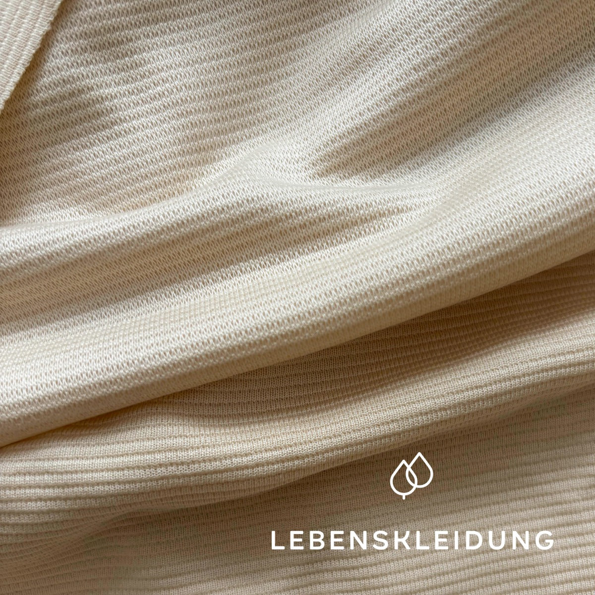 Re-Life Ripped Interlock Lyocell - Beige – Detail view