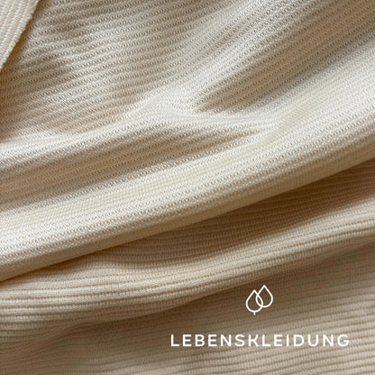 Re-Life Ripped Interlock Lyocell - Beige – Detail view