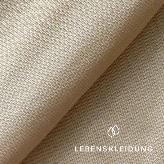 Re-Life Lyocell Sweat Terry (unbrushed) - Beige – Close-up