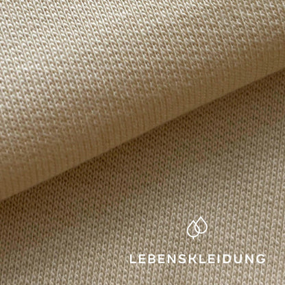 Re-Life Lyocell Sweat Terry (unbrushed) - Beige Muster – Detailansicht