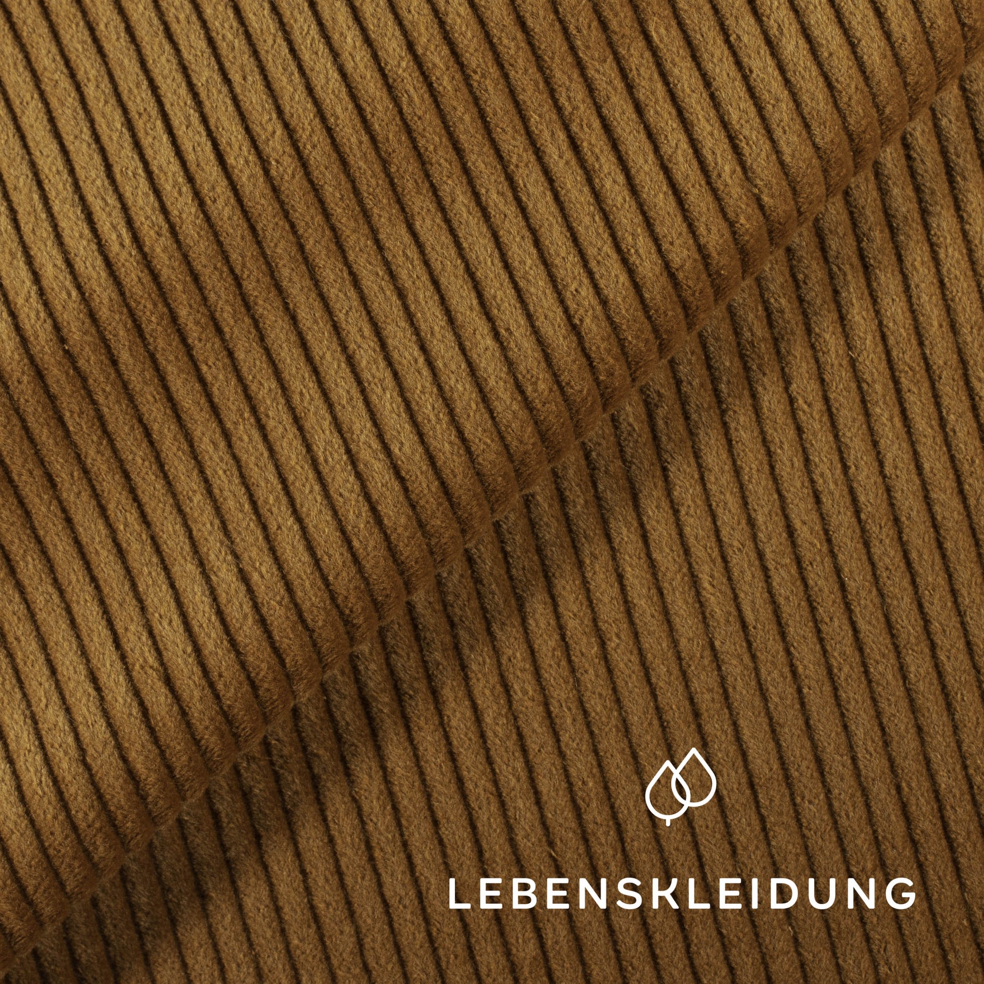 Organic corduroy fabric - toffee sample