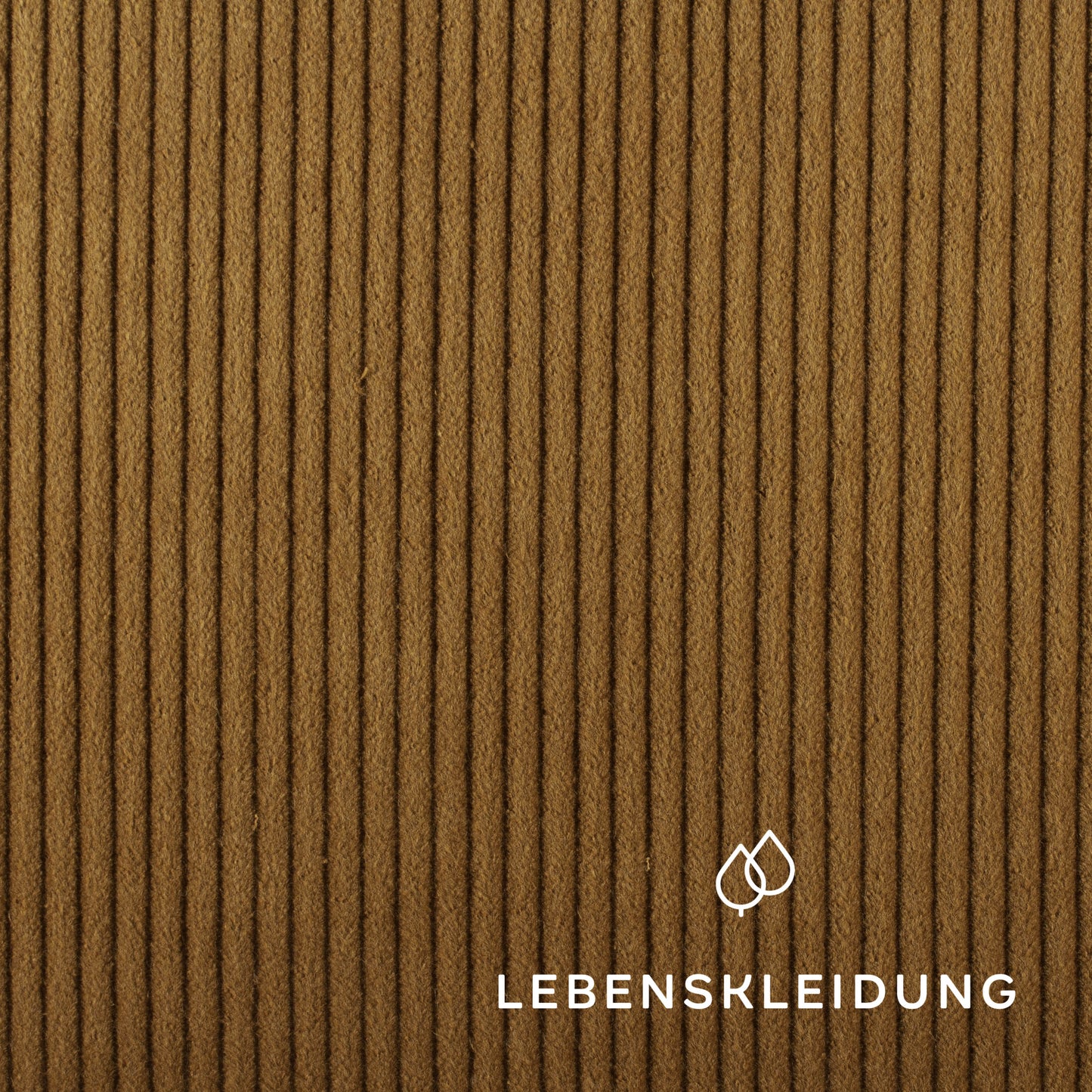 Organic corduroy fabric - toffee sample – Close-up