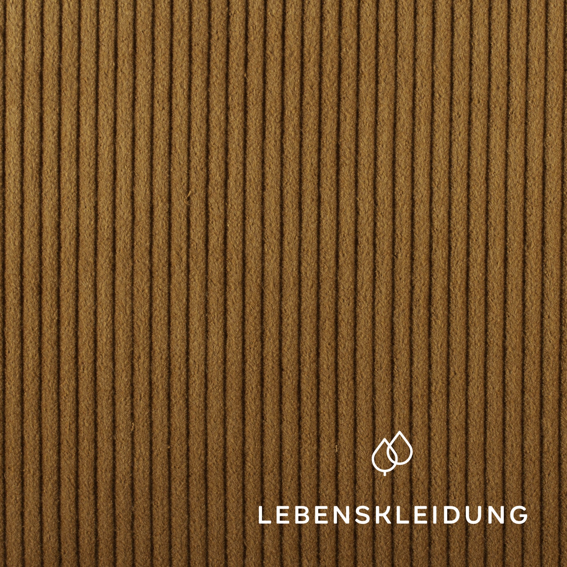 Organic corduroy fabric - toffee sample – Close-up