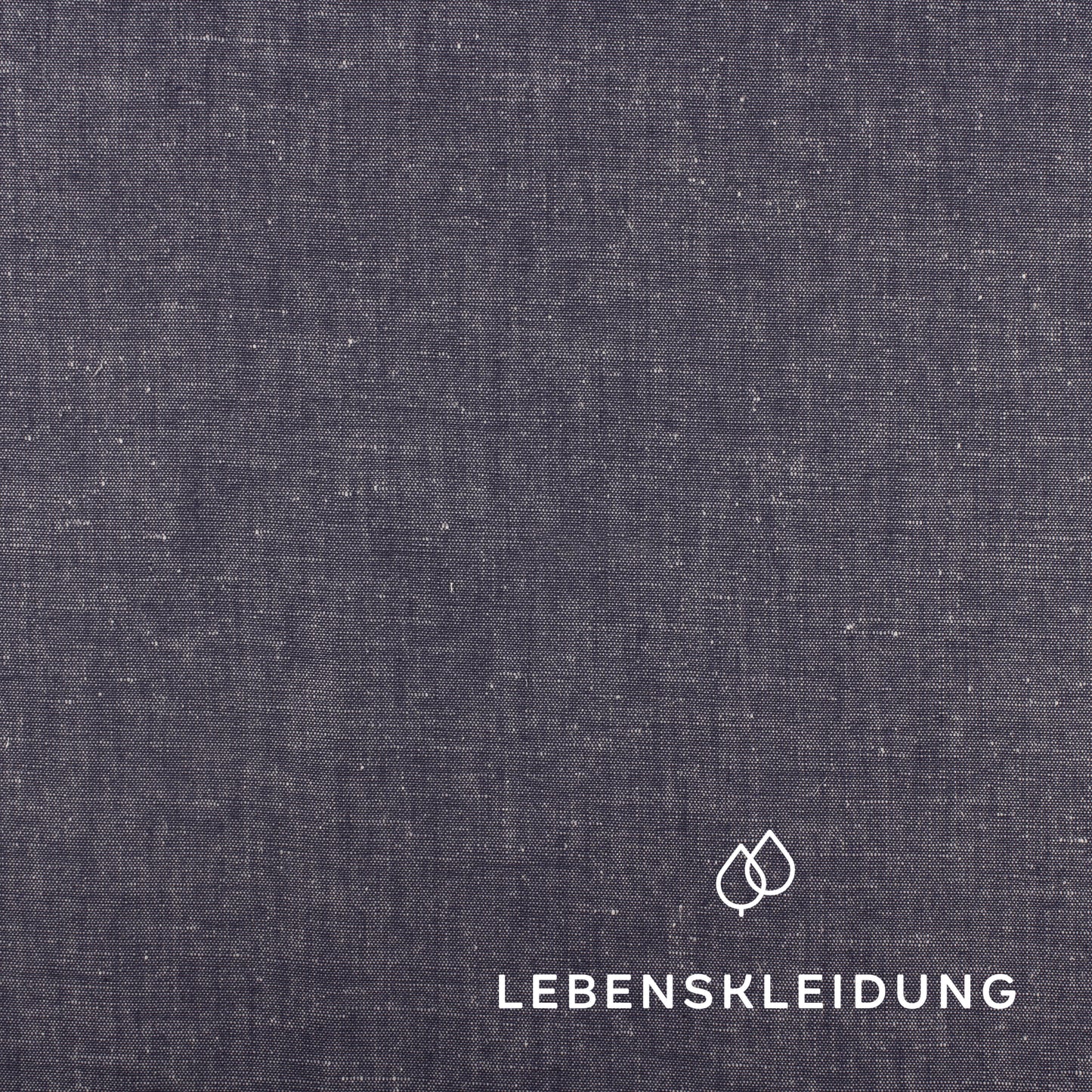 Bio Cotton Hemp Blend - Blau mit Weiß Muster – Detailansicht