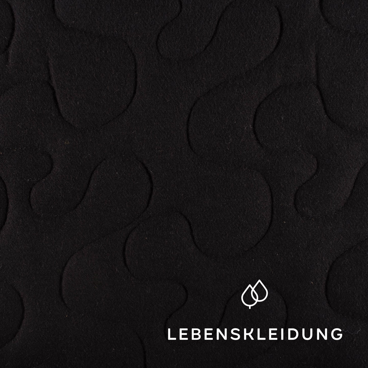 Organic flannel fabric - Black – Close-up