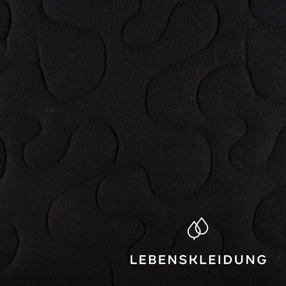 Organic flannel fabric - Black – Close-up