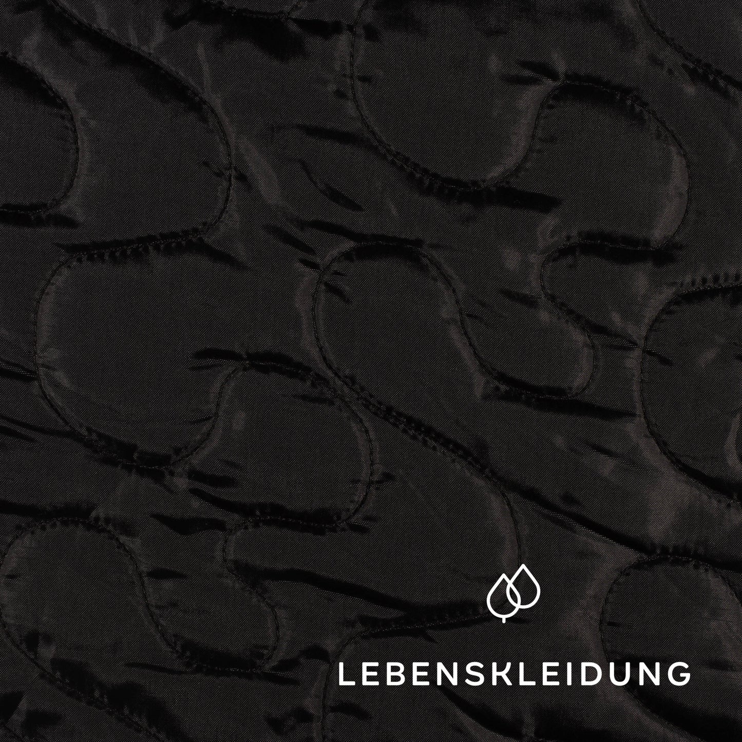 Tissu en flanelle biologique - échantillon noir – Vue détaillée