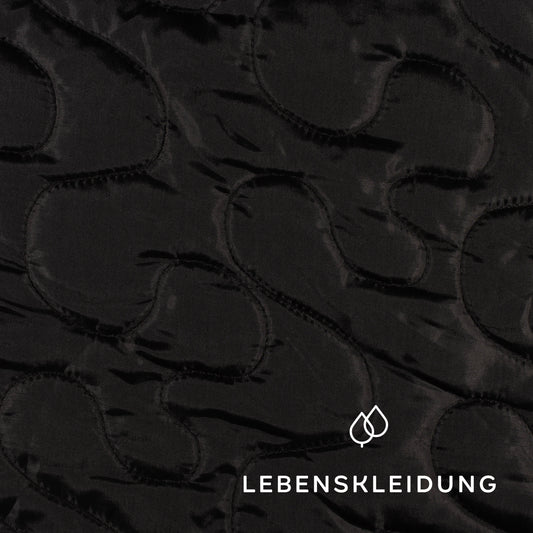 Organic Flannel Fabric - Black sample – Detail view