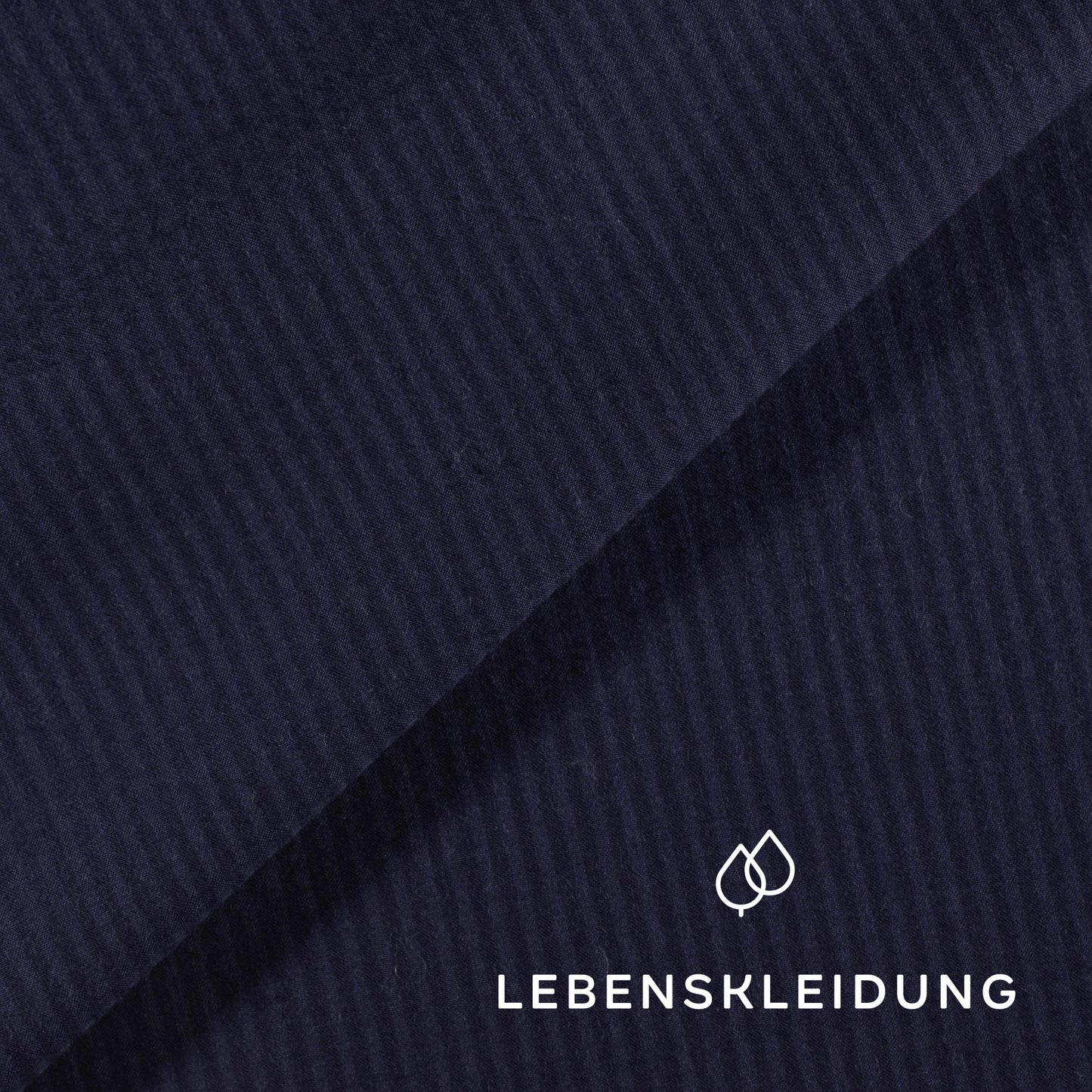 Seersucker en coton biologique - échantillon bleu