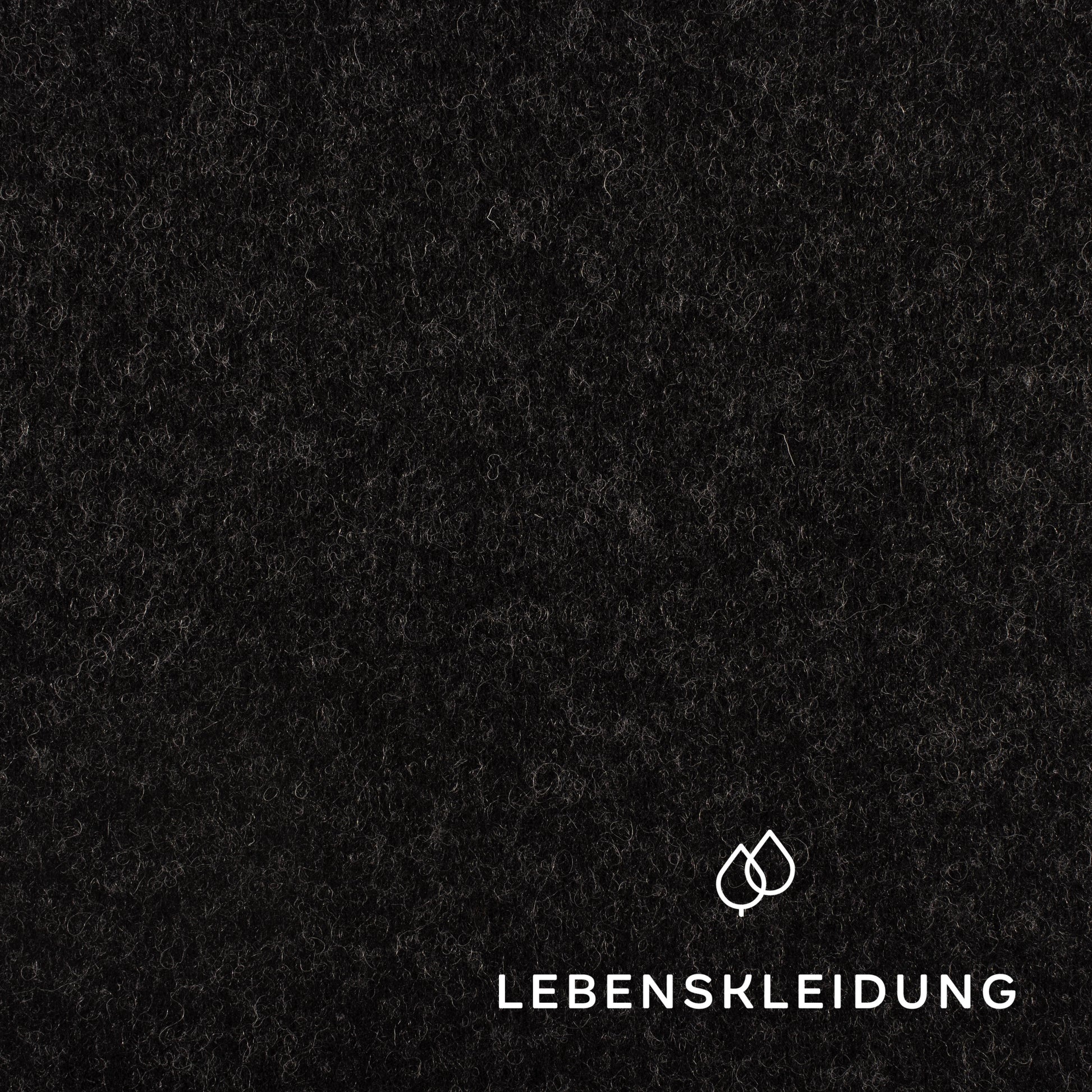 Bio Wolle Baumwolle Fleece - Anthrazit Muster – Detailansicht