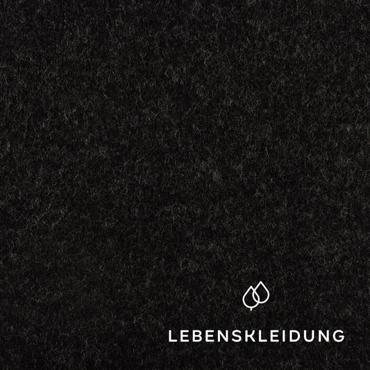 Organic Wool Cotton Fleece - Anthracite sample – Detail view