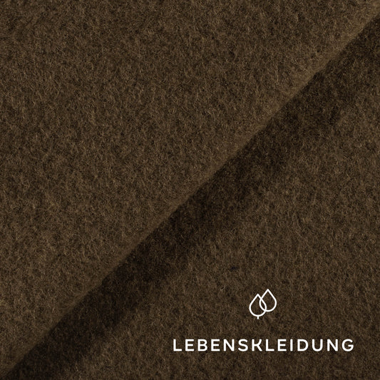 Organic wool fleece - brown sample