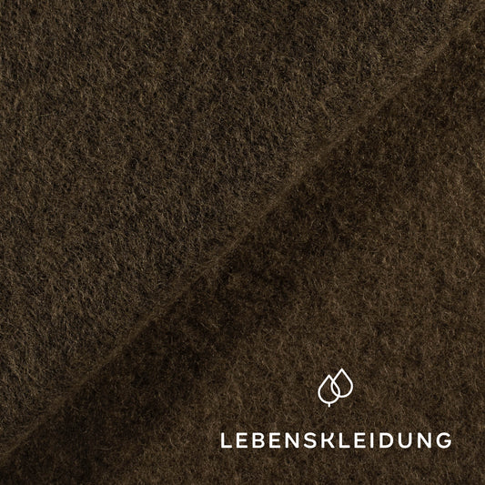 Organic wool fleece - brown sample – Detail view