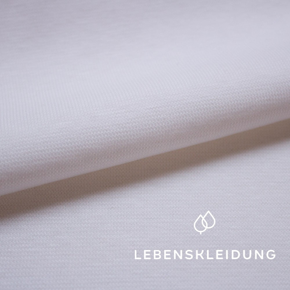Organic ribbing fabric - white sample