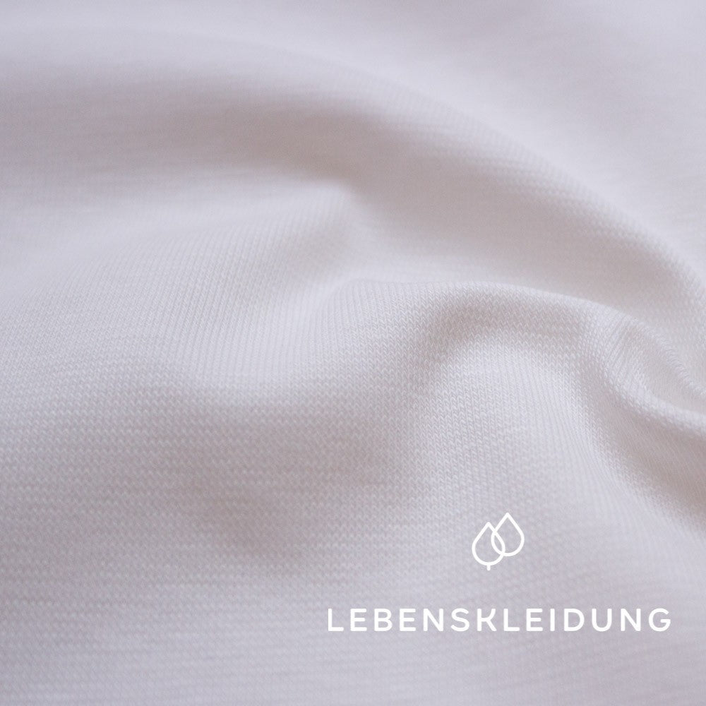 Bündchen Stoff Bio - Weiß – Detailansicht