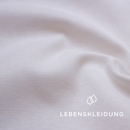 Bündchen Stoff Bio - Weiß – Detailansicht