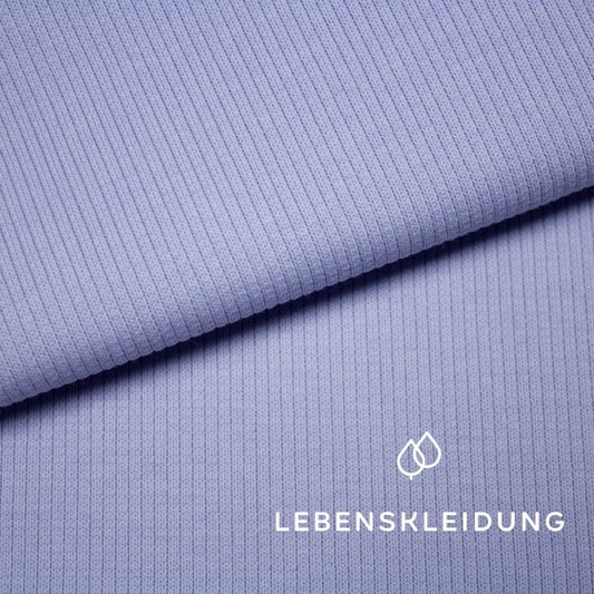 Organic RIB 2x1 (cuffs) - Frosty Lilac sample