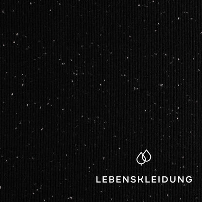 Organic Neps Rib - Black with White Neps – Detail view