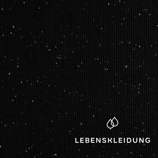 Bio Neps Rib - Black with White Neps – Detailansicht