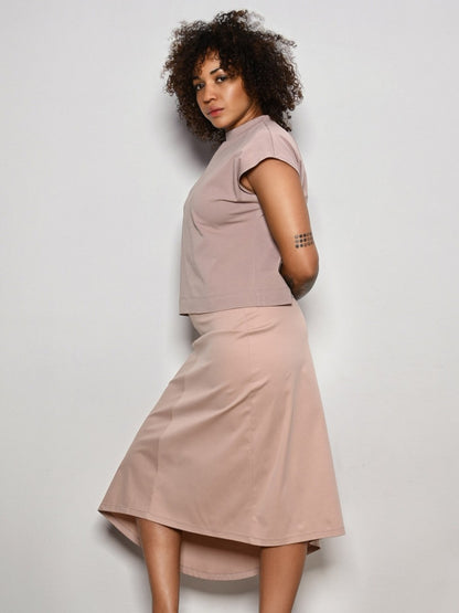 Schnittmuster Asymmetrischer Jersey Rock – Nahaufnahme