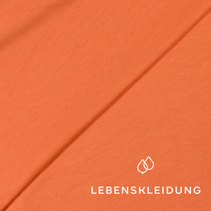 Bio Stretch Jersey Stoff - Apricot Sunset Muster