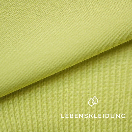 Organic stretch jersey fabric - Soft Moss sample