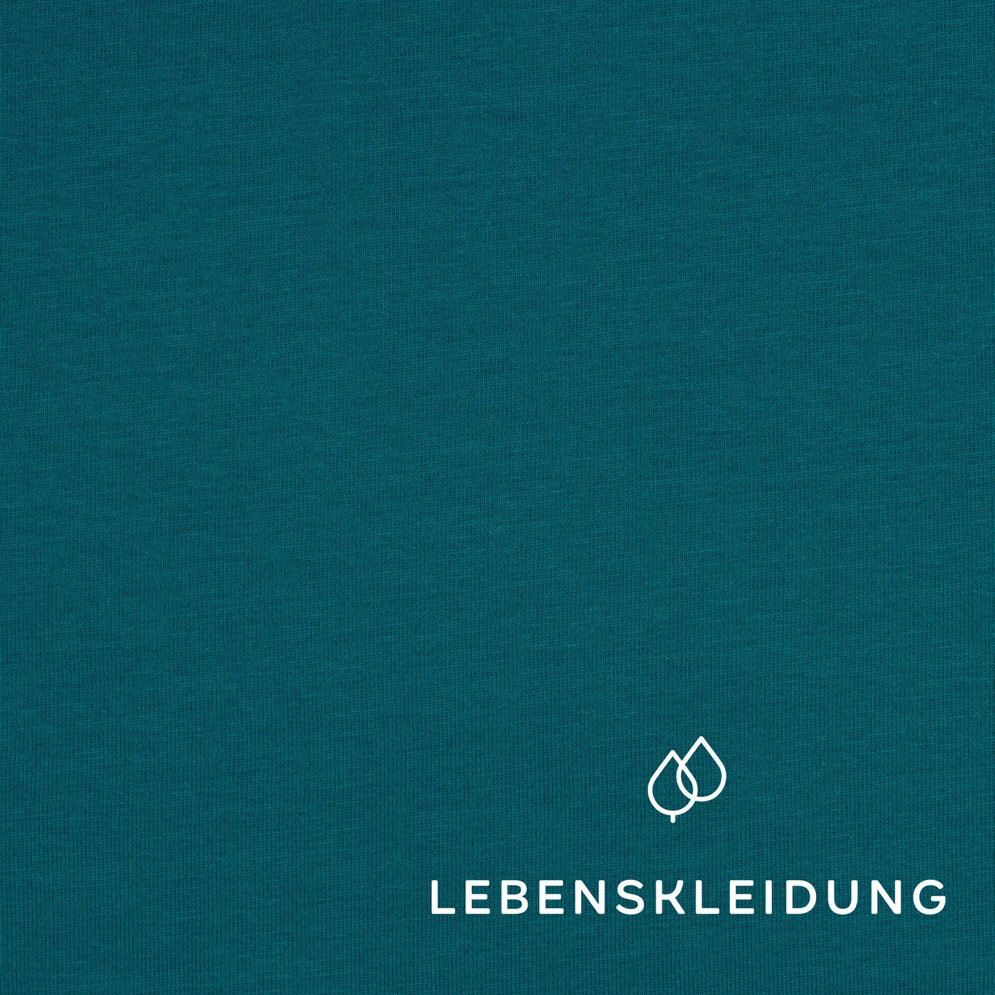 Tissu jersey extensible biologique - échantillon bleu sarcelle – Vue détaillée