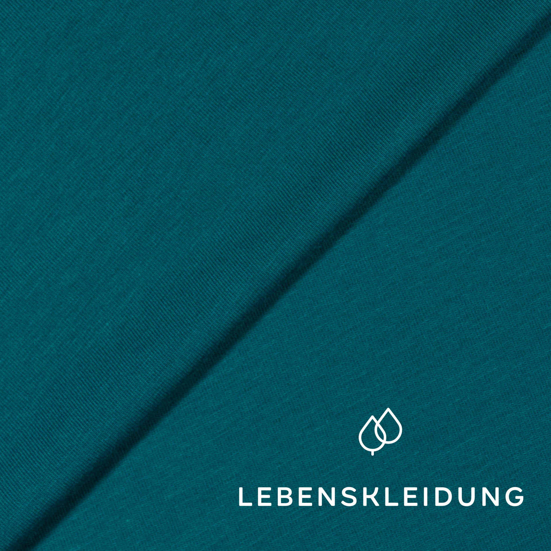 Tissu jersey extensible biologique - échantillon bleu sarcelle