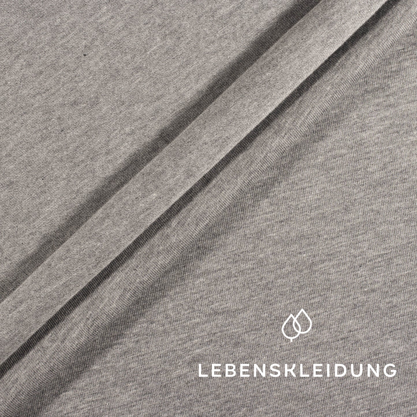 Jersey stretch bio - gris chiné / échantillon foncé