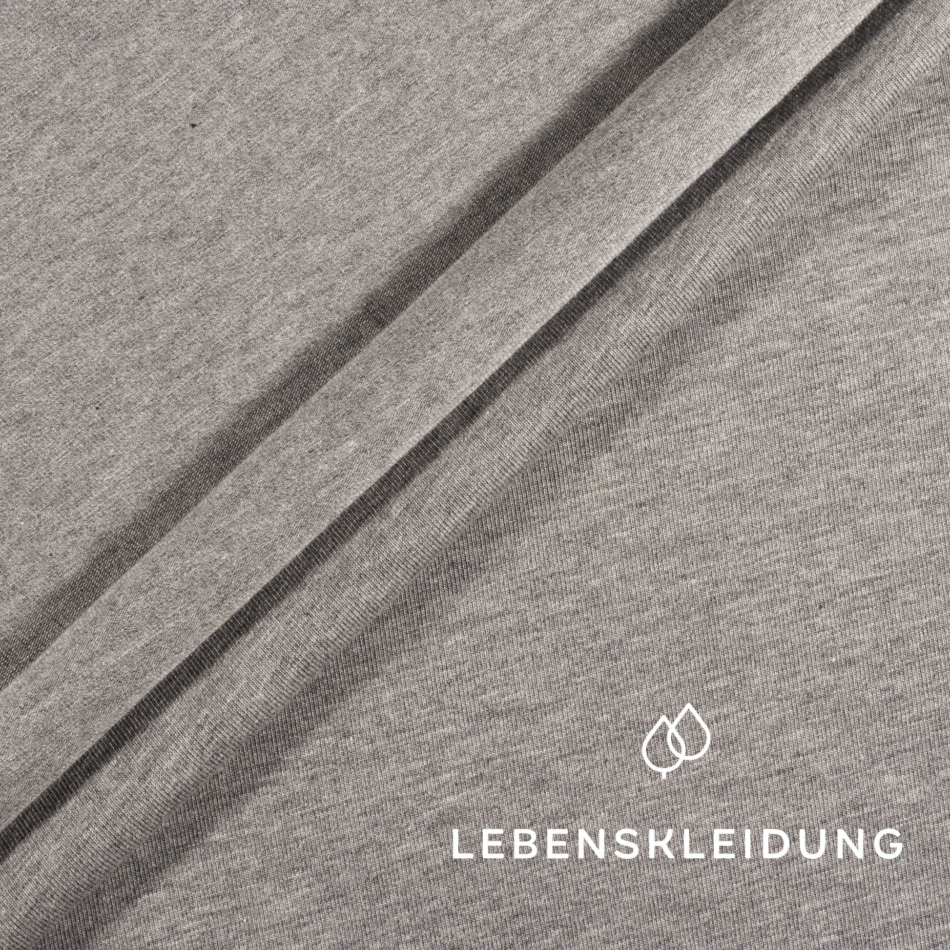Jersey stretch bio - gris chiné / échantillon foncé