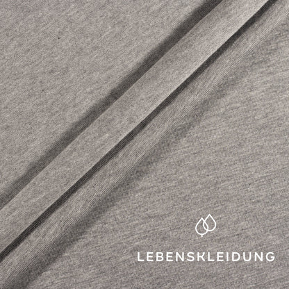Jersey stretch bio - gris chiné / échantillon foncé