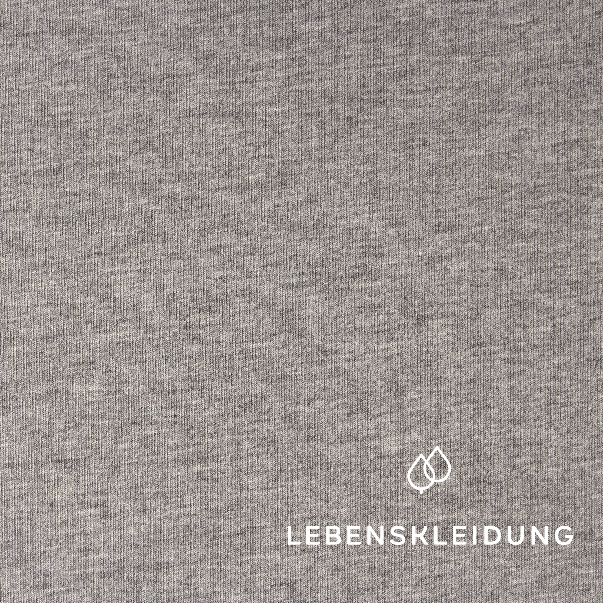 Jersey stretch bio - gris chiné / échantillon foncé – Gros plan