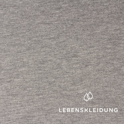 Jersey stretch bio - gris chiné / échantillon foncé – Gros plan