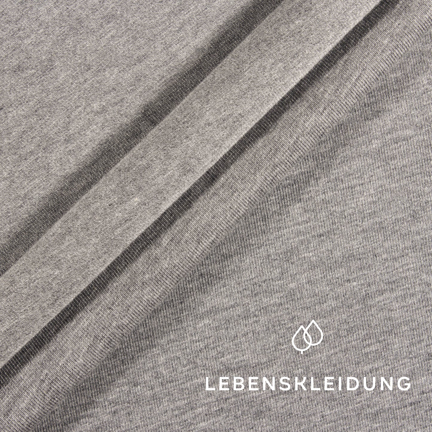Jersey stretch bio - gris chiné / échantillon foncé – Vue détaillée