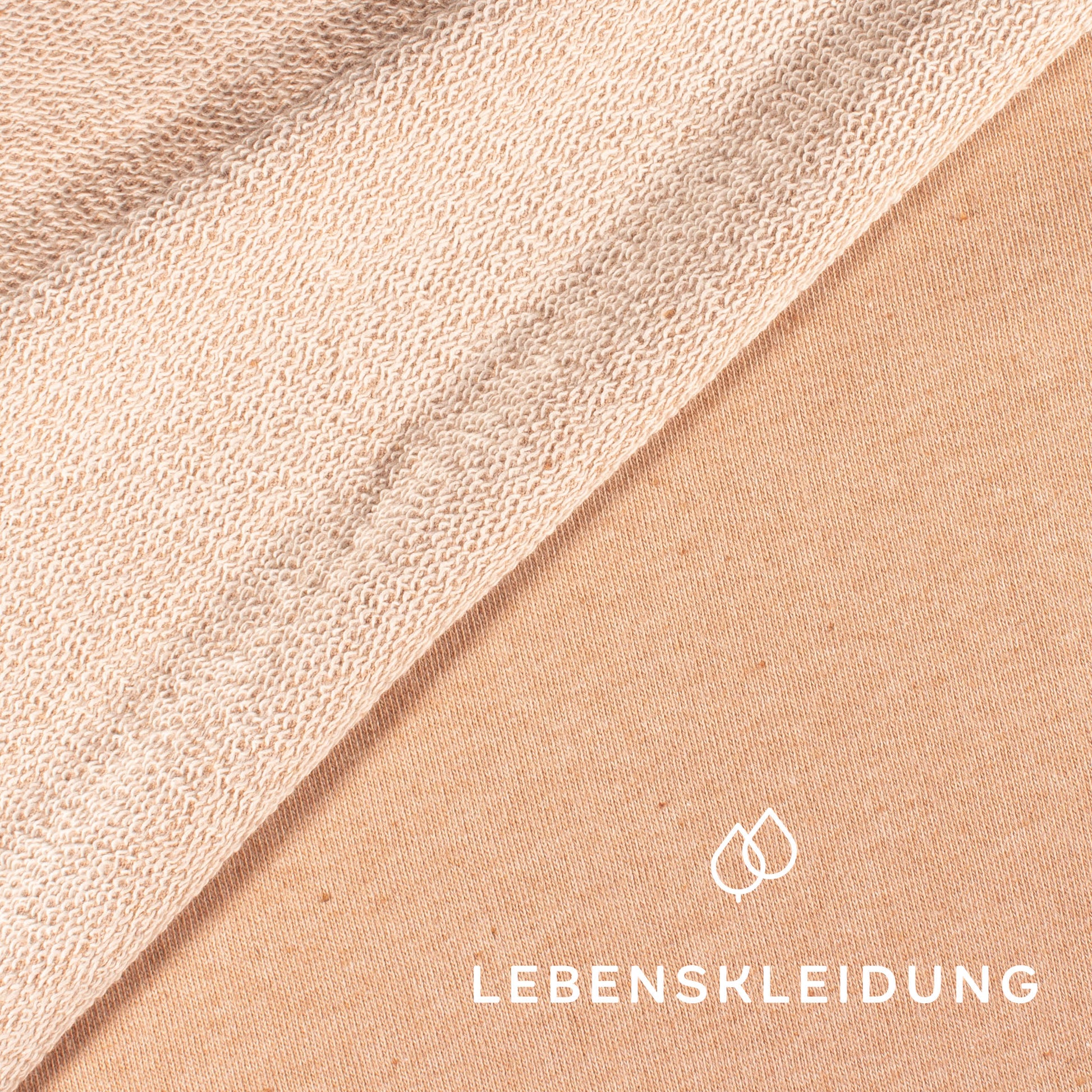 Organic Sweat Color Grown Cotton - White - Color Grown Brown sample – Close-up