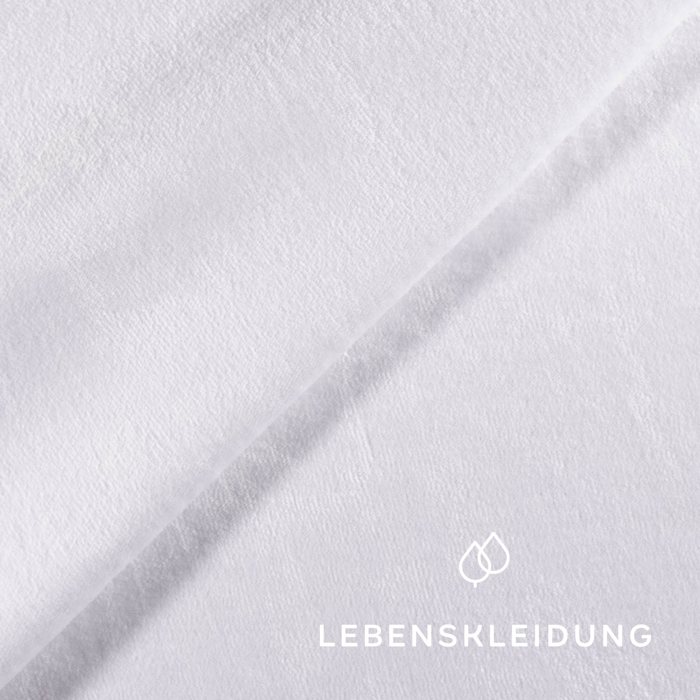 Organic velour fabric - White sample