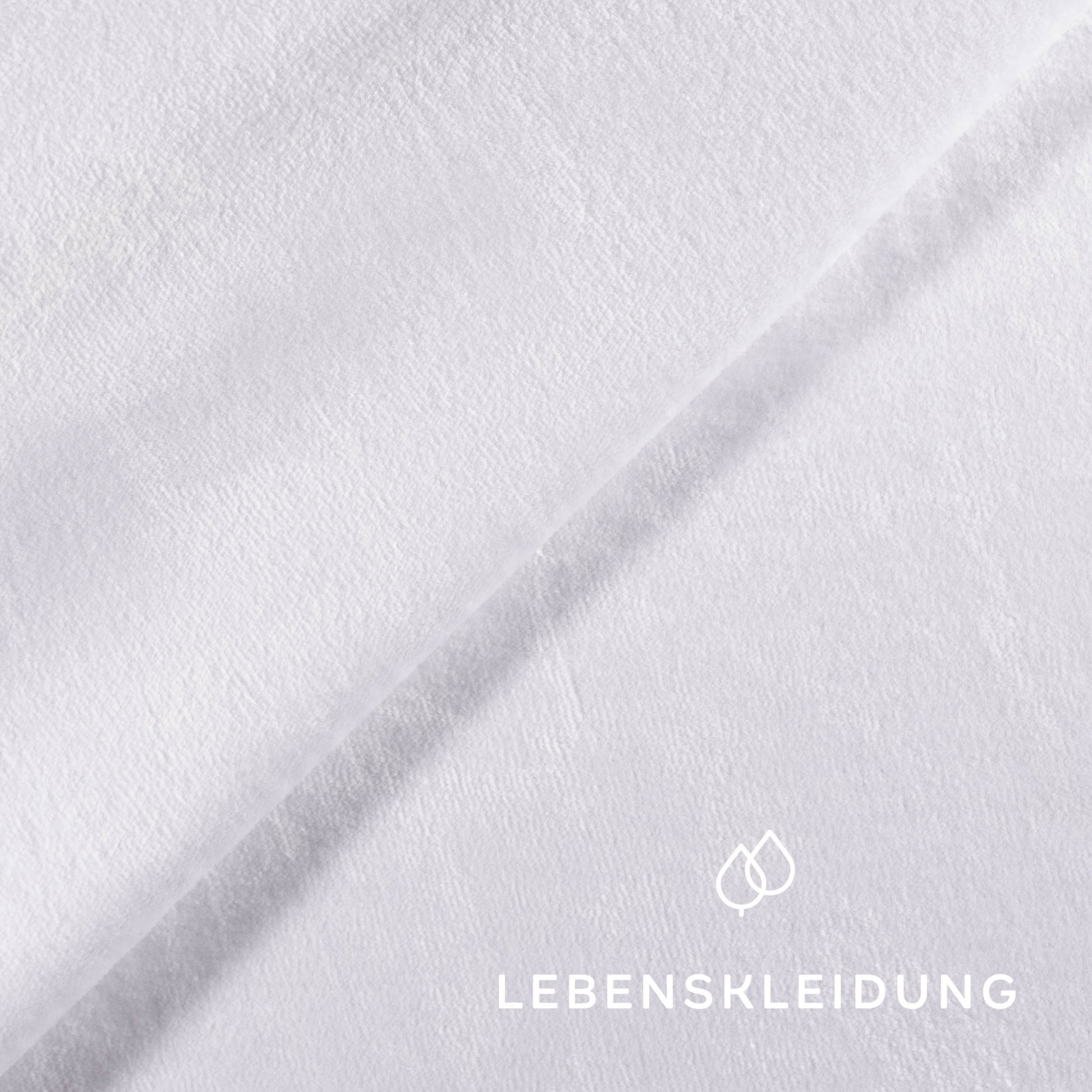 Organic velour fabric - White sample