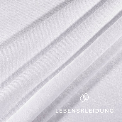 Organic velour fabric - White sample – Detail view