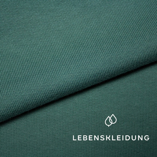 Organic sweat fabric roughened - Powdered Green sample