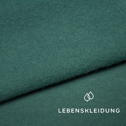 Organic sweat fabric roughened - Powdered Green – Detail view