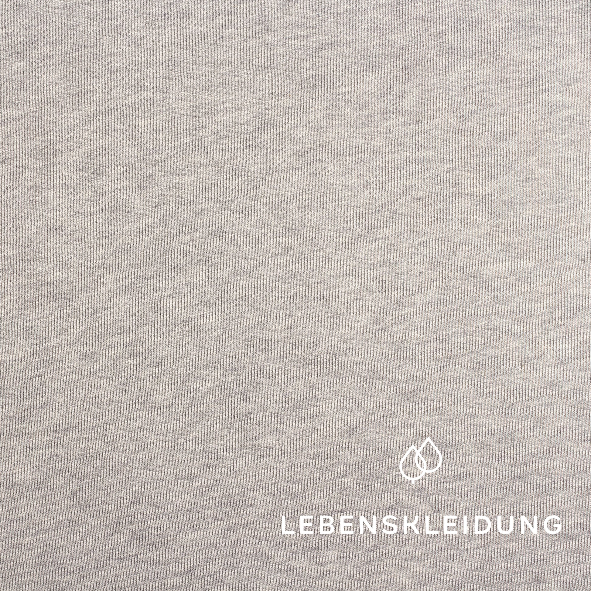 Tissu molletonné bio brossé - gris chiné / clair – Vue détaillée