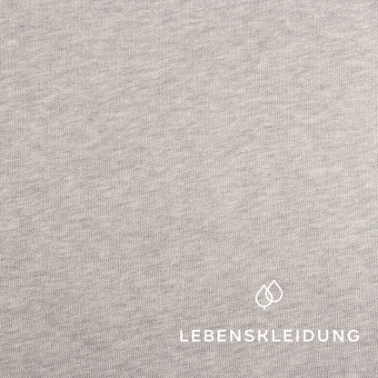 Tissu molletonné bio brossé - gris chiné / clair – Vue détaillée