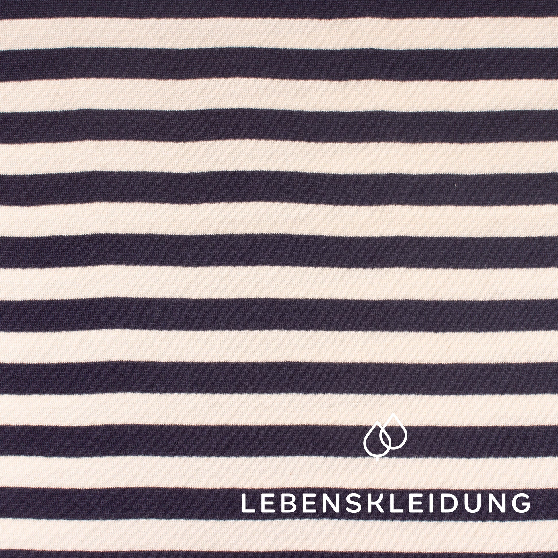 Organic Soft Waistband - Striped Natural/Navy – Detail view