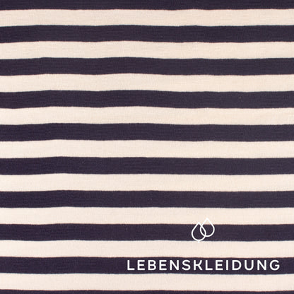 Organic Soft Waistband - Striped Natural/Navy – Detail view