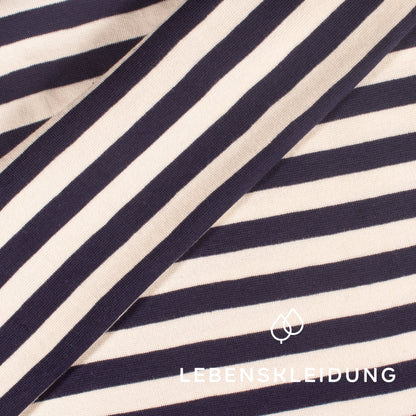 Organic Soft Waistband - Striped Natural/Navy