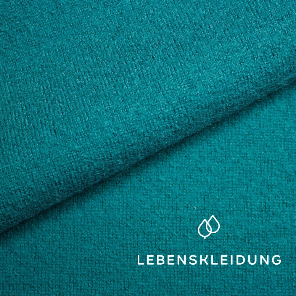Organic boiled wool - Teal sample – Detail view