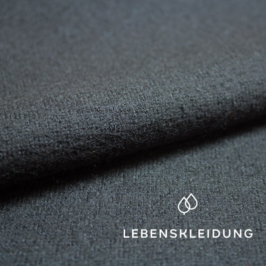 Organic boiled wool - Black sample