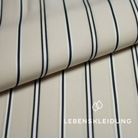 Lyocell Woven Striped  - Light Taupe - SOM-0013-0401