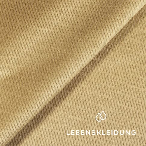Organic Fine Corduroy fabric - sand - C17-BE-118320-SB